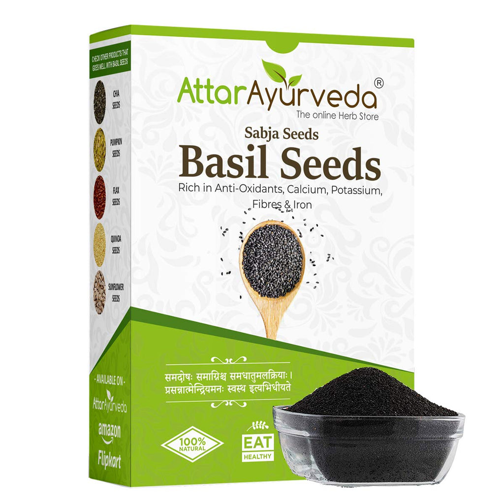 Attar Ayurveda Sabja Basil Seeds - 17.6 Ounce