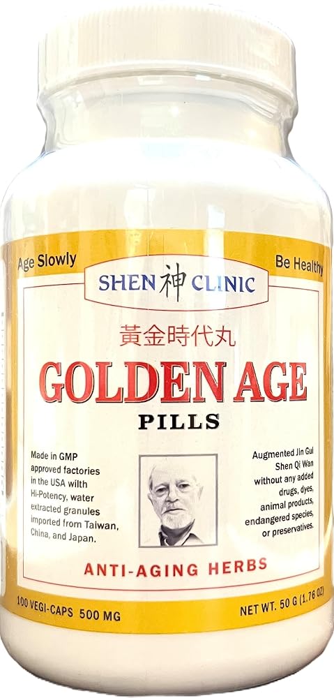 Shen Clinic Golden Age Pills All Natural Herbal Supplement - 100 Capsules