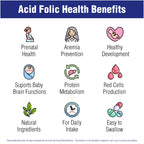 Natural Systems Folic Acid 400 mcg Prenatal Vitamin - 100 Tablets - image 3