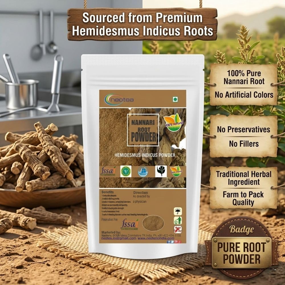 neotea Nannari Root Powder for Summer Drinks - 500g - image 5