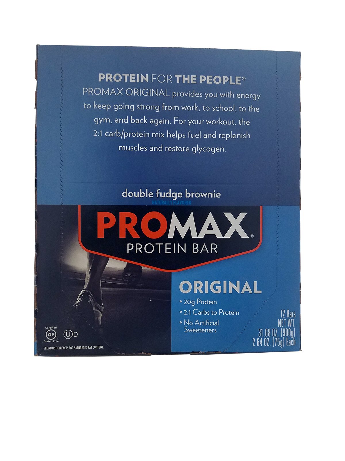 Promax Protein Bar Double Fudge Brownie - 12 Bars