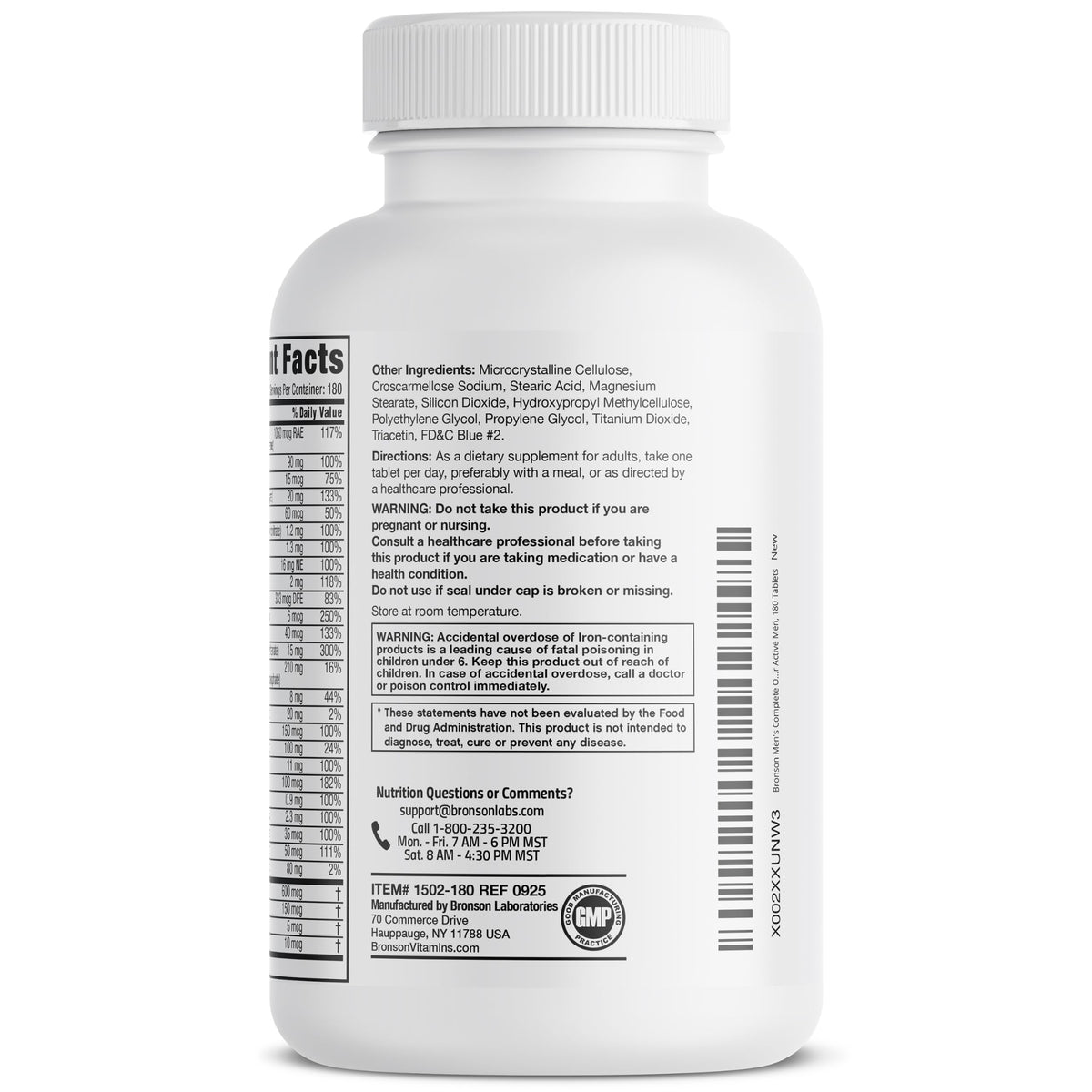 Bronson ONE Daily Complete Multivitamin Multimineral Once-Daily Multi