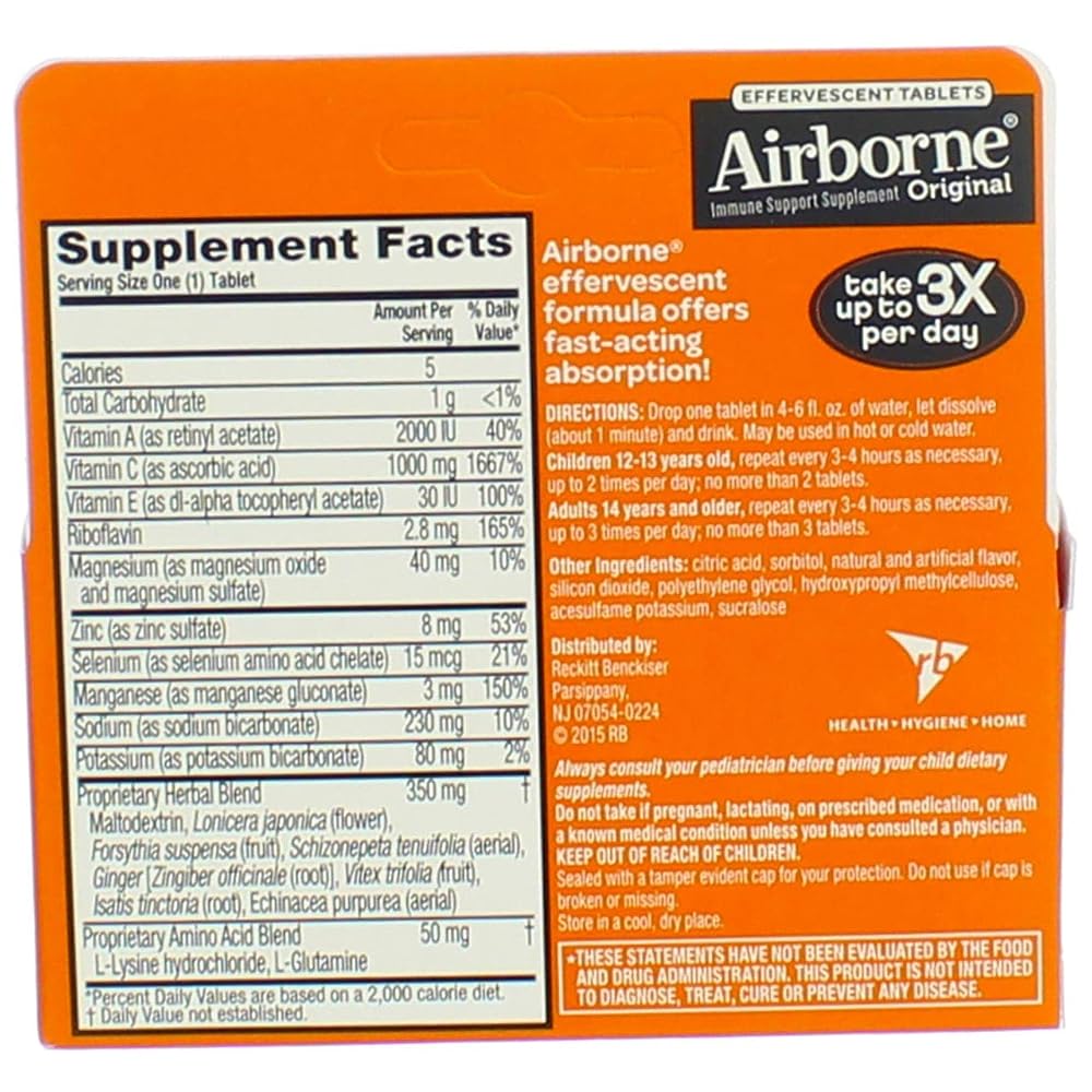 Airborne On-The-Go Packs Immune Support Powder Zesty Orange - 10 Count - image 5