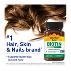 Country Life Biotin 1mg Supports Healthy Hair, Skin & Nails - 100 Tablets - image 2
