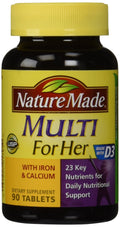 Nature Made Multi for Her with Iron and Calcium - 90 Tablets