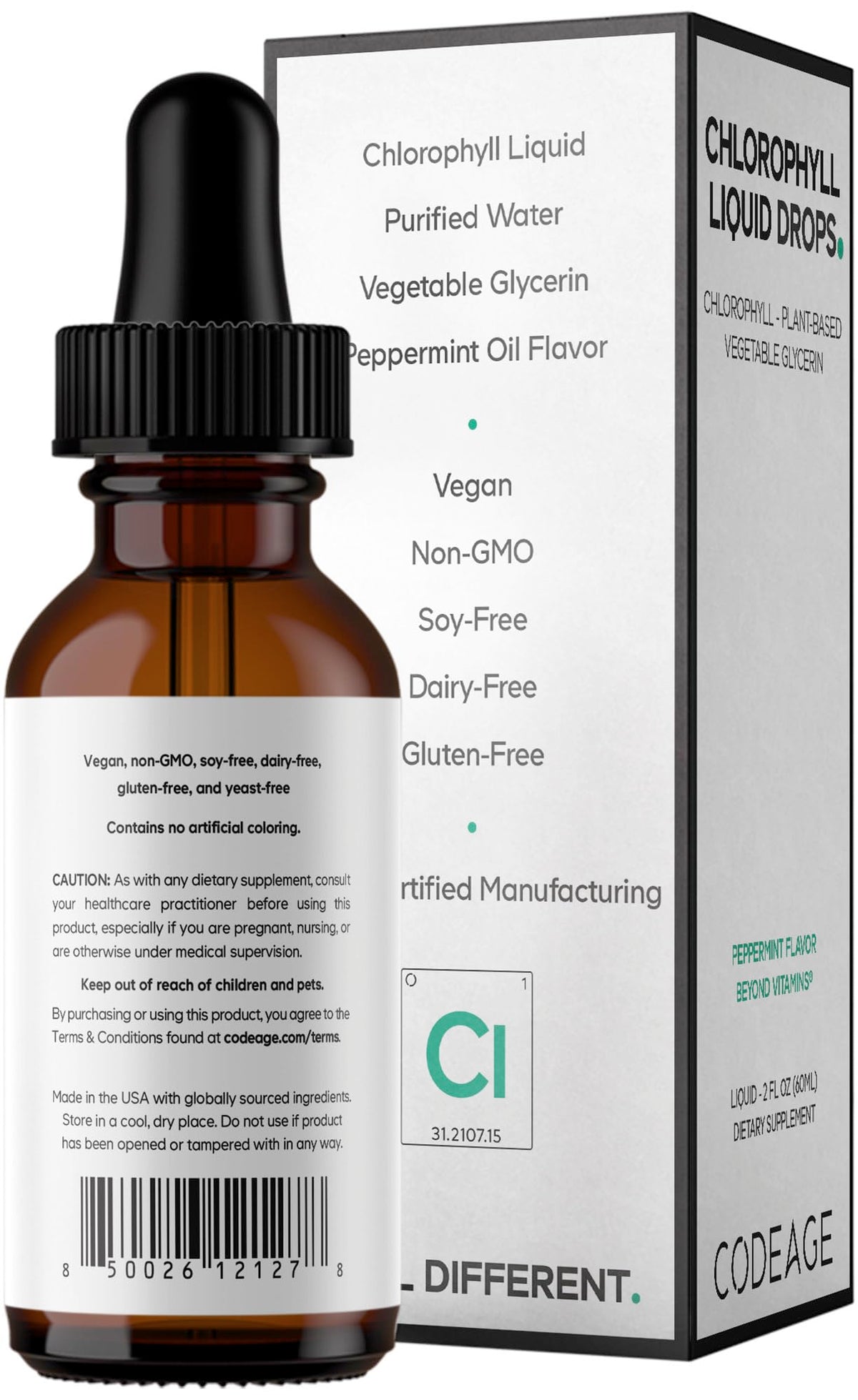 Codeage Chlorophyll Liquid Drops Organic Peppermint - 2 Fl Oz - image 9