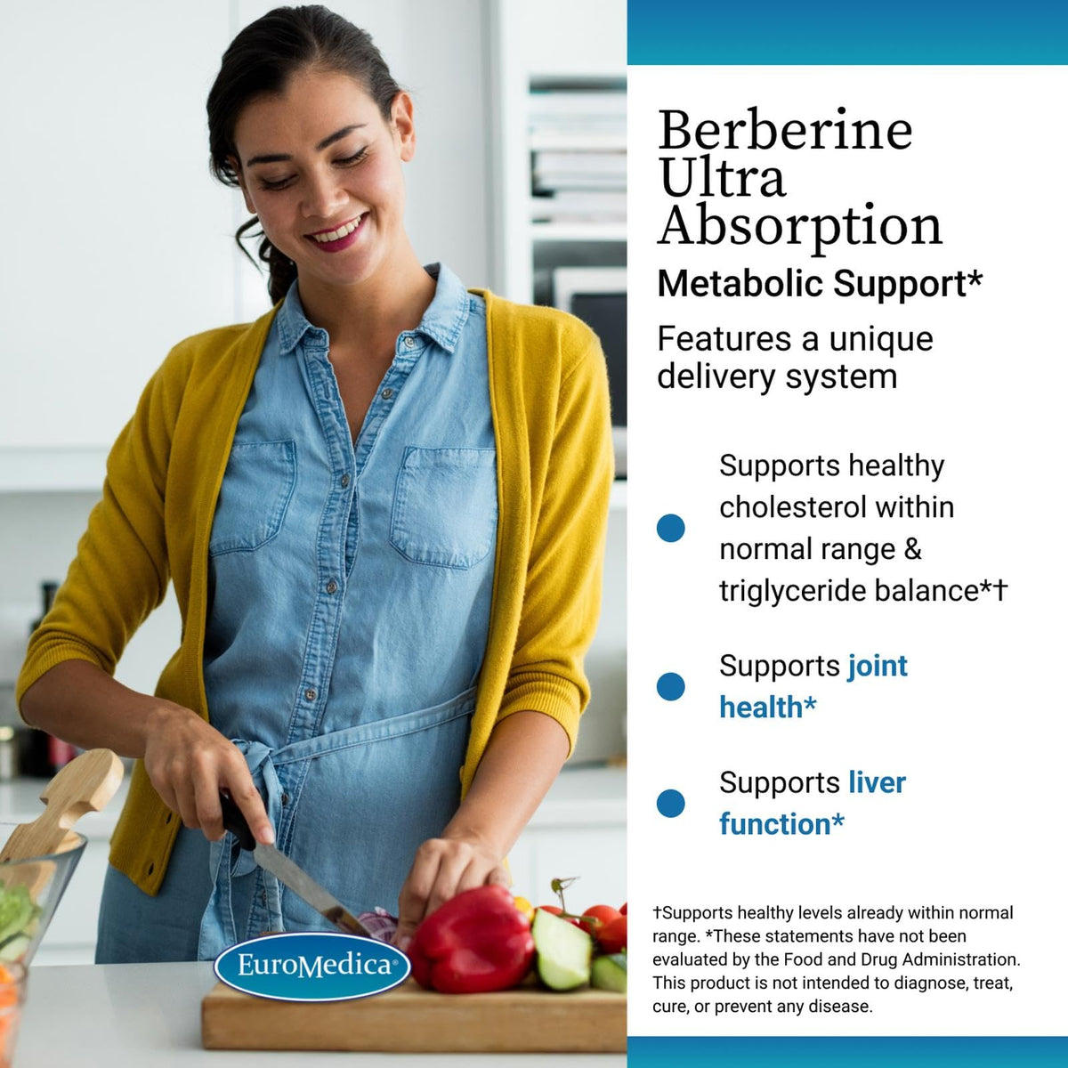 EuroMedica Ultra Absorption Berberine Metabolic Support - 60 Capsules - image 3
