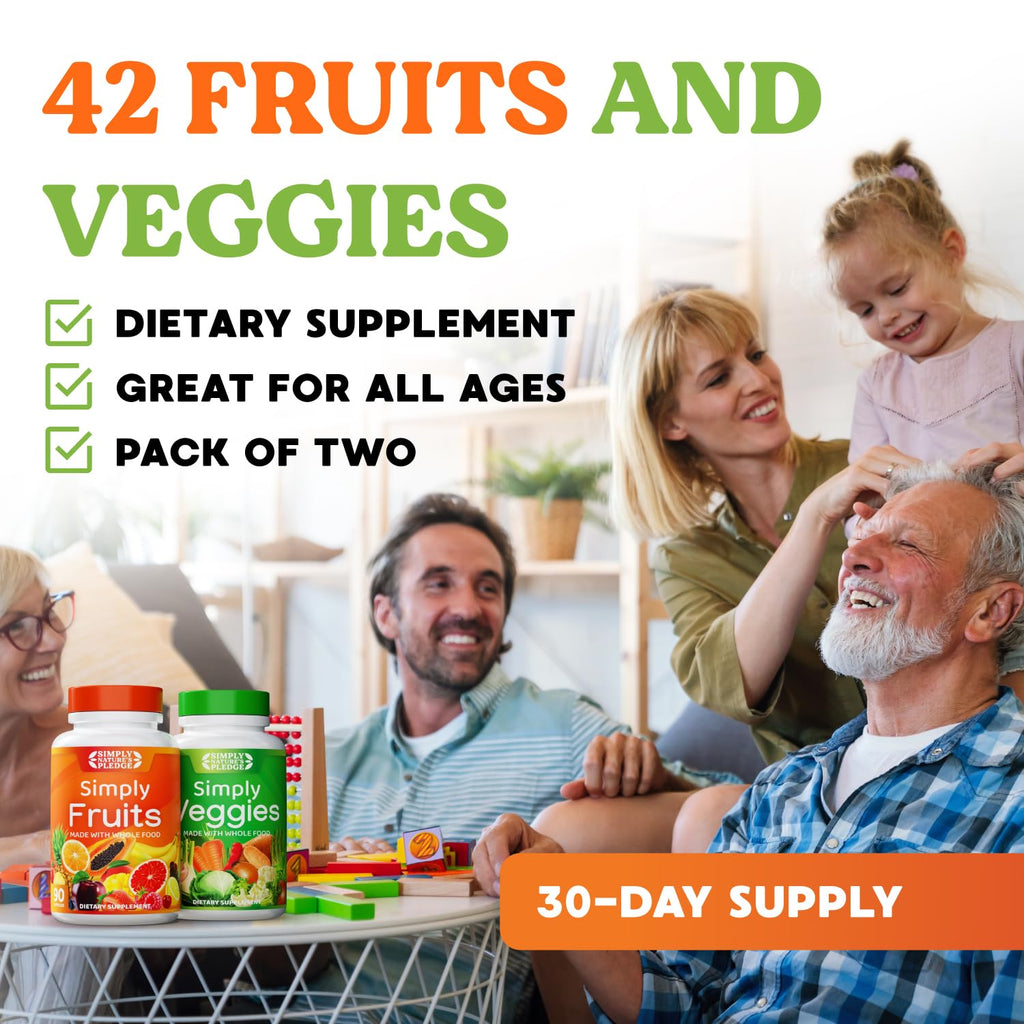 Simply Nature's Pledge Fruits & Vegetables Supplement - 180 Capsules - image 6