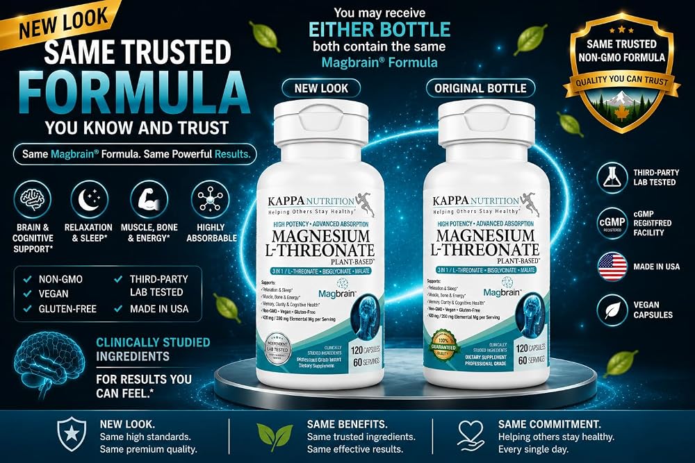 KAPPA NUTRITION Magnesium L-Threonate Plant-Based 3 in 1