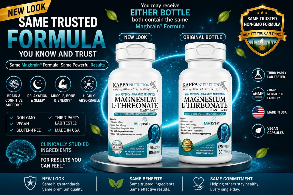 KAPPA NUTRITION Magnesium L-Threonate Plant-Based 3 in 1