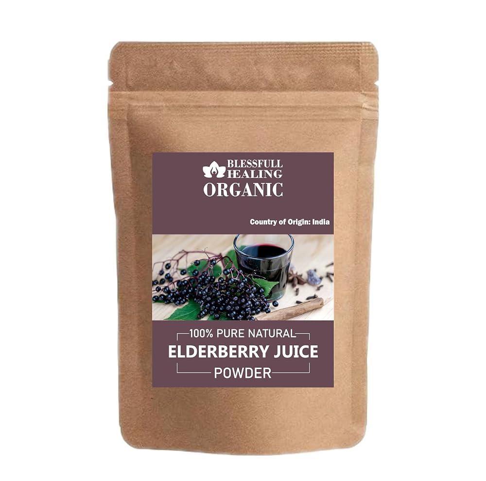 Blessfull Healing Organic Elderberry Juice Powder 100% Pure Natural