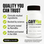 NutraBio CaffPlus Dual Source Caffeine with Theanine - 60 Vegetarian Capsules - image 4