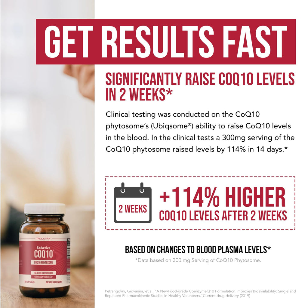 Triquetra Health SoActive CoQ10 250 mg Phytosome - 60 Capsules - image 7