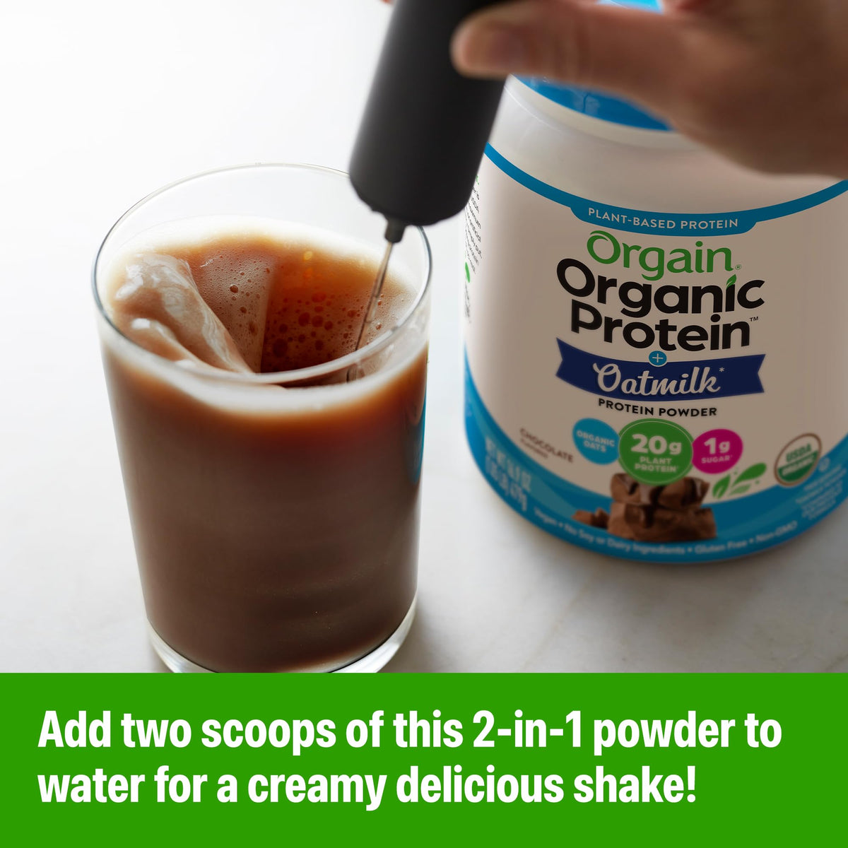 Orgain Organic Vegan Protein Powder + Oat Milk - 20g Plant Based