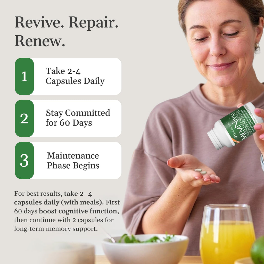 OxyNaturals MemNivia Brain Supplement - Clinically Tested for Memory
