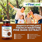 FineLand French Maritime Pine Bark Extract 450 mg - 200 Vegetarian Capsules - image 3