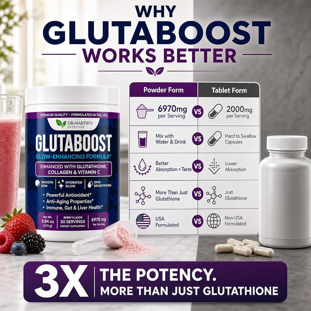 DR. MARTIN'S NUTRITION Glutathione Powder for Skin Brightening - 9.84 oz - image 6