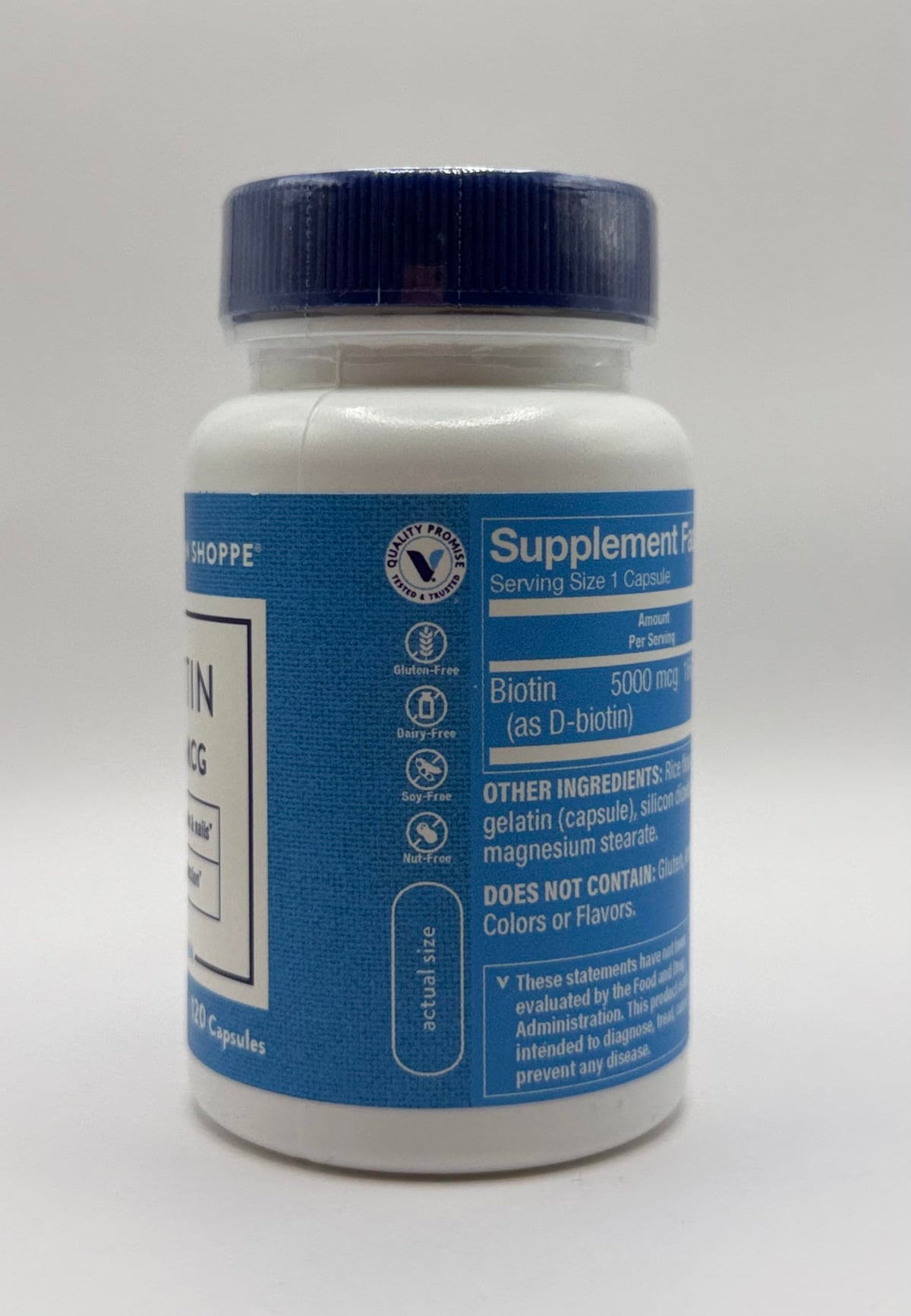 The Vitamin Shoppe Biotin 5,000 MCG Hair Growth & Nail Support - 120 Capsules - image 5