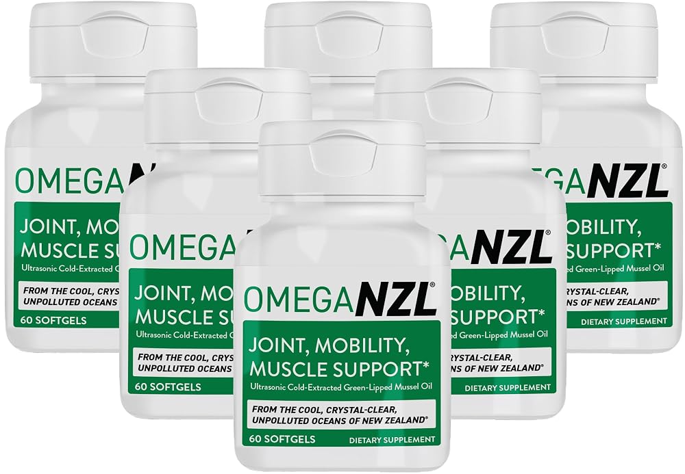 OMEGANZL Original Omega-3 Green-Lipped Mussel Oil Joint Support - 360 Softgels