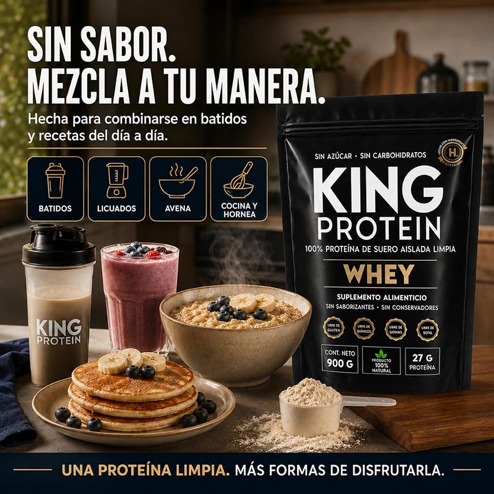 KING Protein Whey Isolate Protein Powder Unflavored - 30 Servings - image 4
