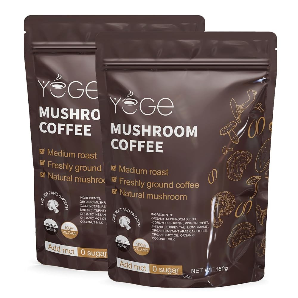 YEGE Mushroom Coffee, Instant Organic Mushroom Coffee