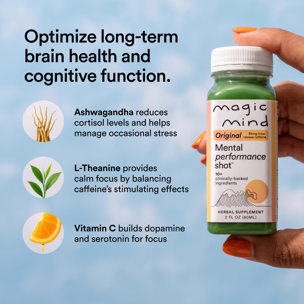 Magic Mind Focus Energy Drink Shots - No Jitters