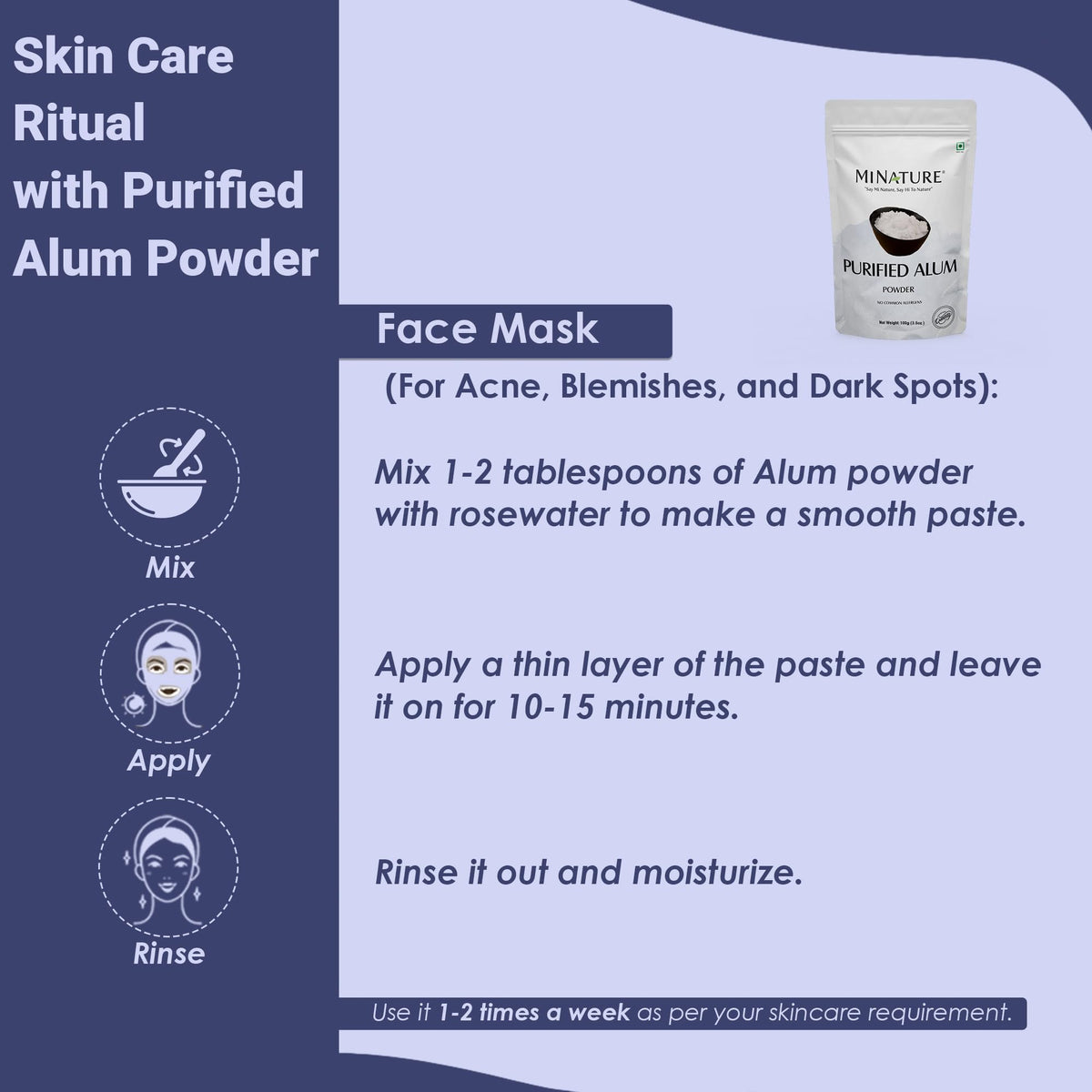 minature Mi Nature Alum Powder Potassium - 100g - image 5