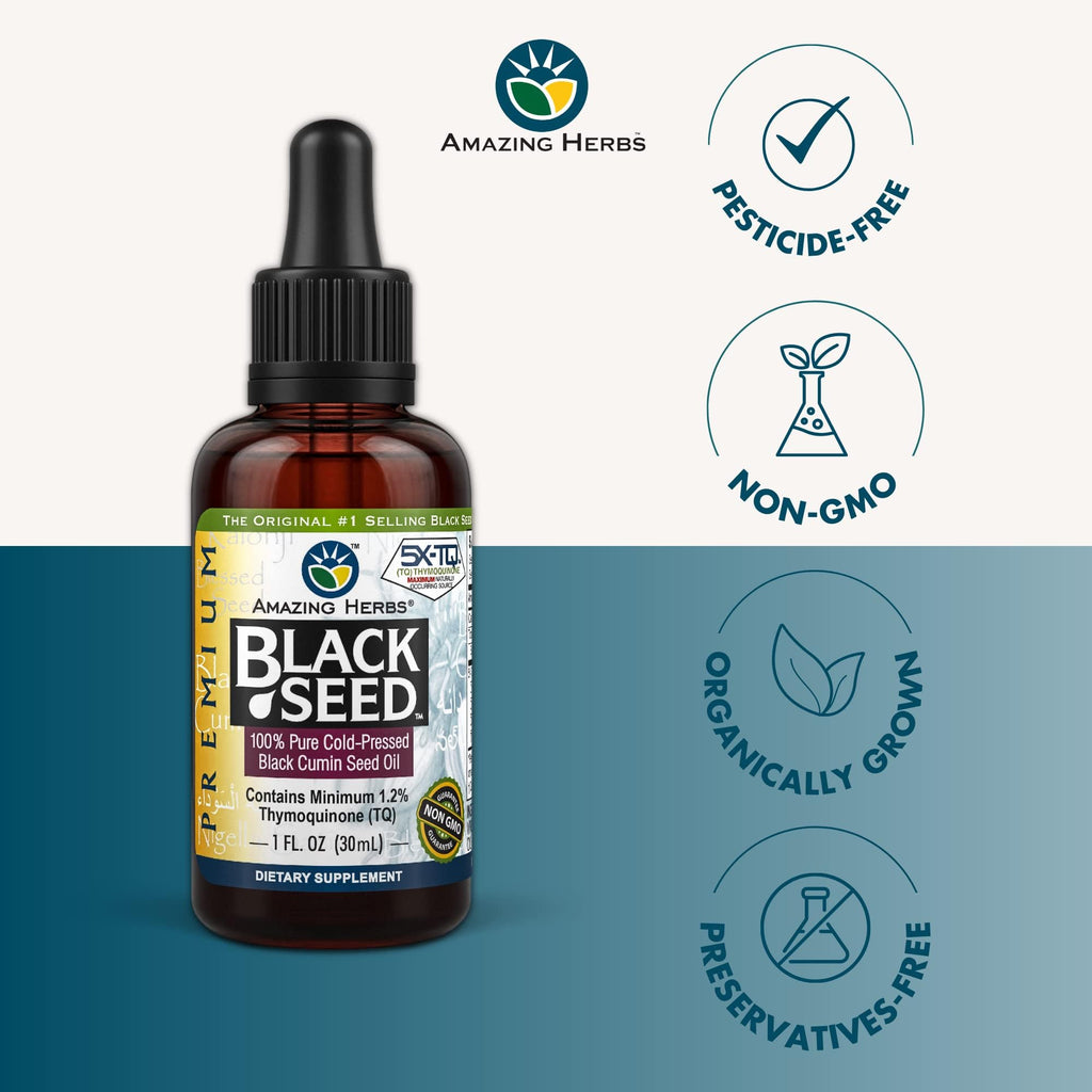 Amazing Herbs Premium Black Seed Oil Liquid - 1 Fl Oz - image 3