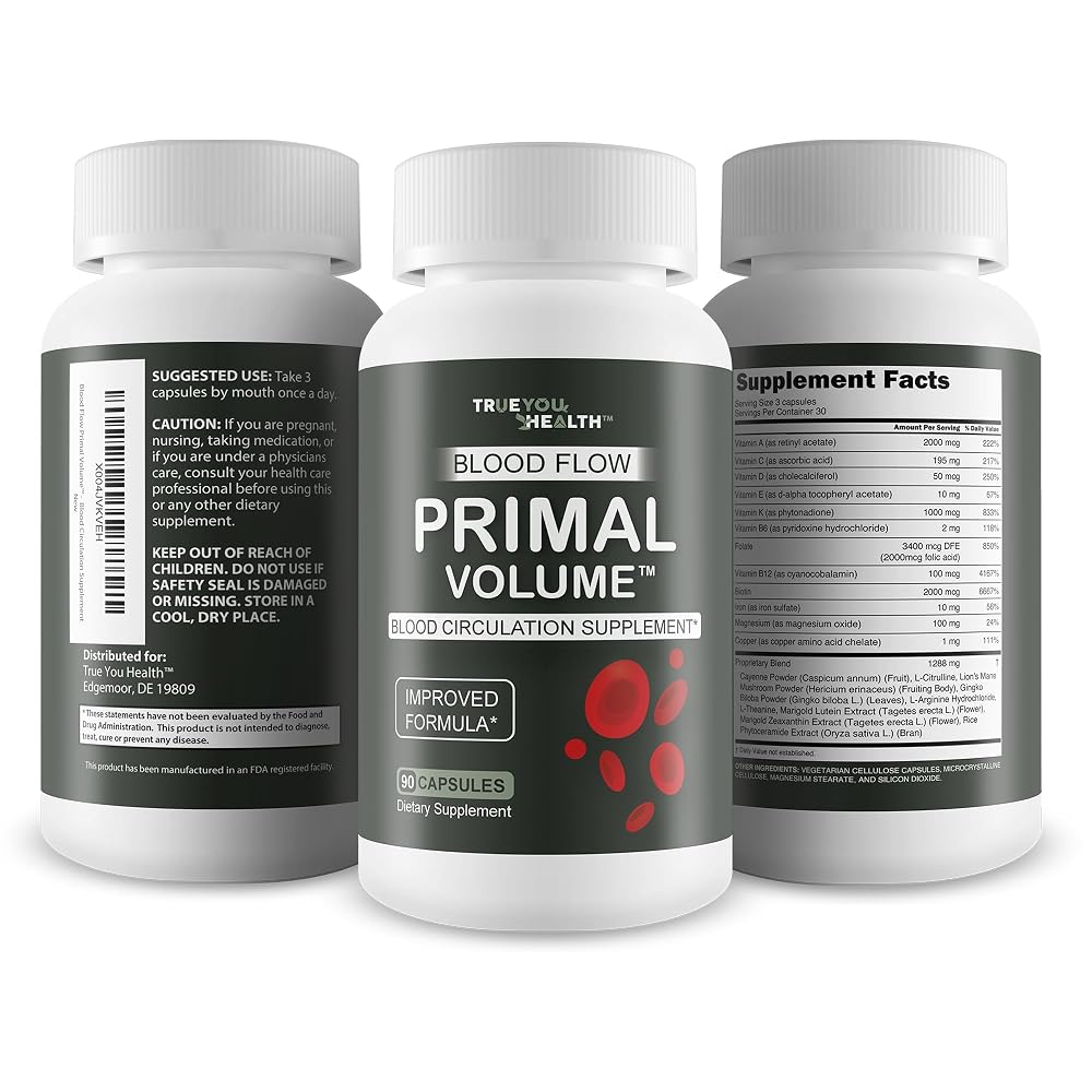 True You Health Blood Flow Primal Volume Nitric Oxide Booster - 90 Capsules - image 4