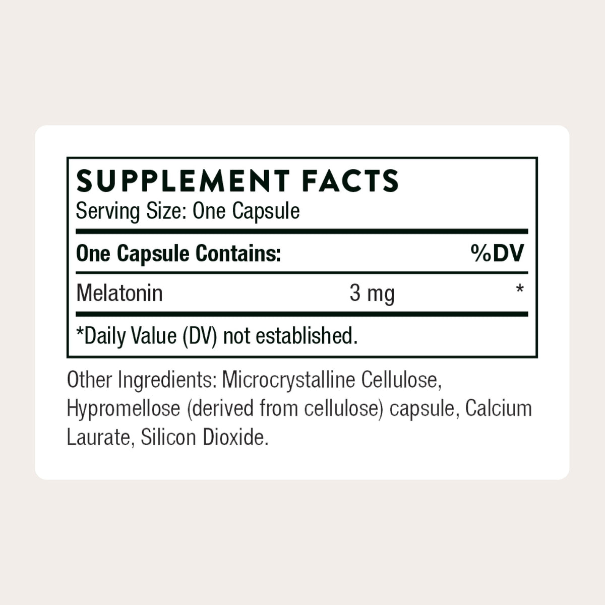 THORNE Melaton-3 Melatonin 3 mg Sleep Support - 60 Capsules - image 2