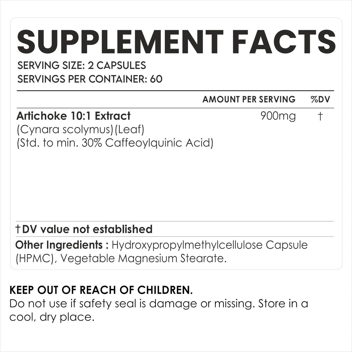 AMALTH Artichoke Leaf Extract 900 mg - 120 Vegetarian Capsules - image 2