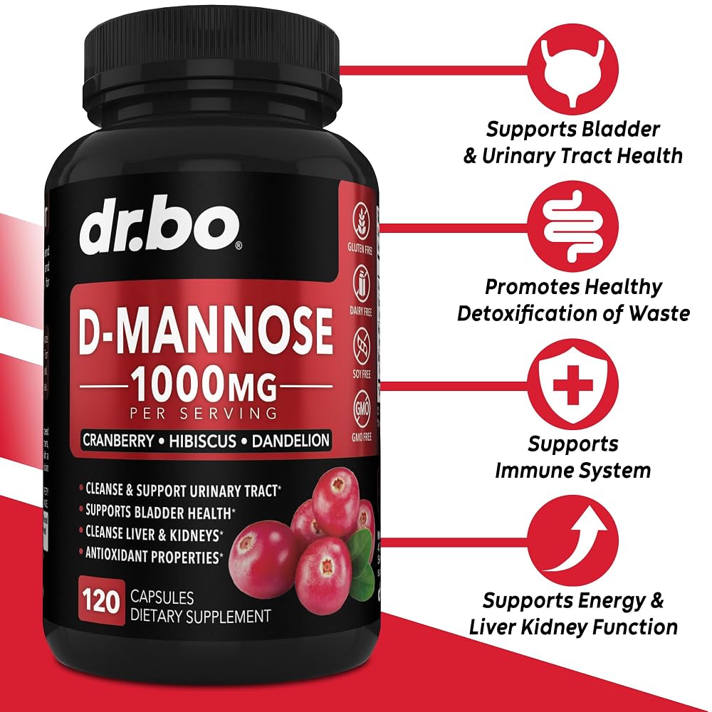 DR. BO D-Mannose 500mg Capsules for Urinary Tract Health - image 2