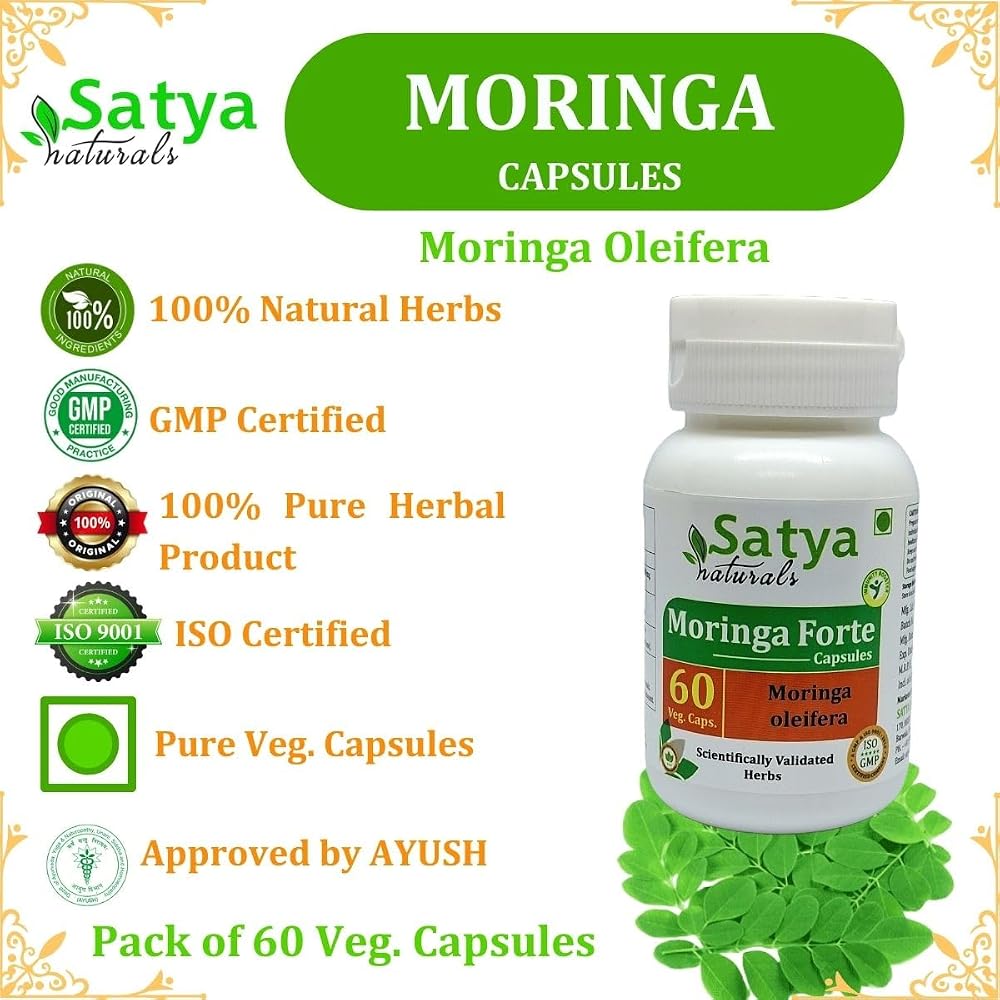 Satya Naturals Moringa Forte Capsules 500 mg. 60 Veg. Capsule
