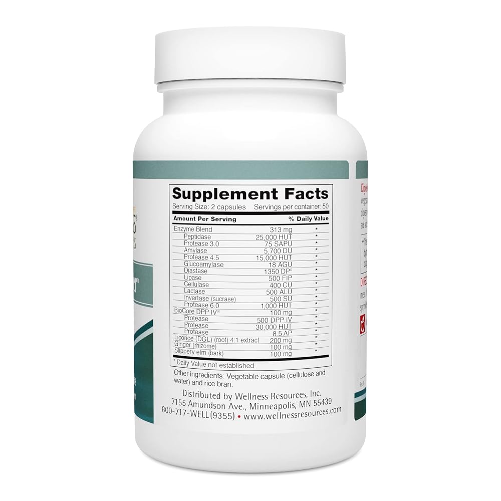 Wellness Resources Digestive Helper Multi-Enzyme - 100 Capsules - image 2