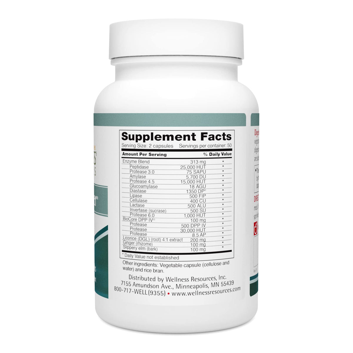 Wellness Resources Digestive Helper Multi-Enzyme - 100 Capsules - image 2