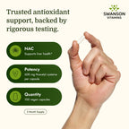 Swanson NAC N-Acetyl Cysteine 600 mg - 300 Vegan Capsules - image 3