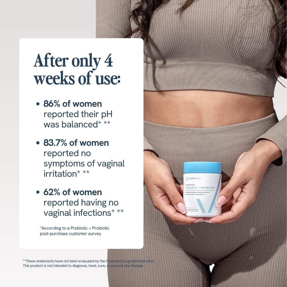 Happy V Dr. Formulated Vaginal Probiotics for Women - 60 Capsules - image 9