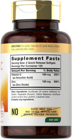 Carlyle Vitamin C with Zinc - 250 Softgels - image 2