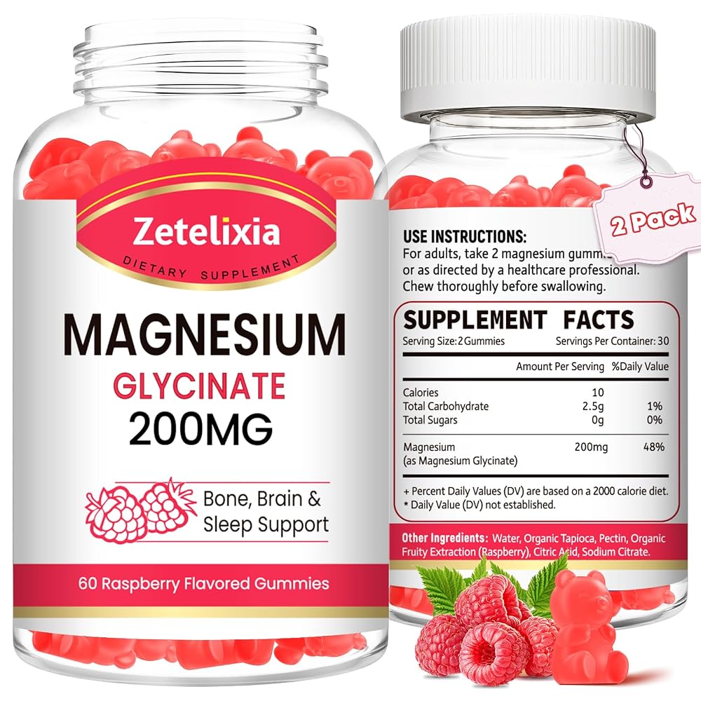 Zetelixia 200MG Magnesium Glycinate Gummies