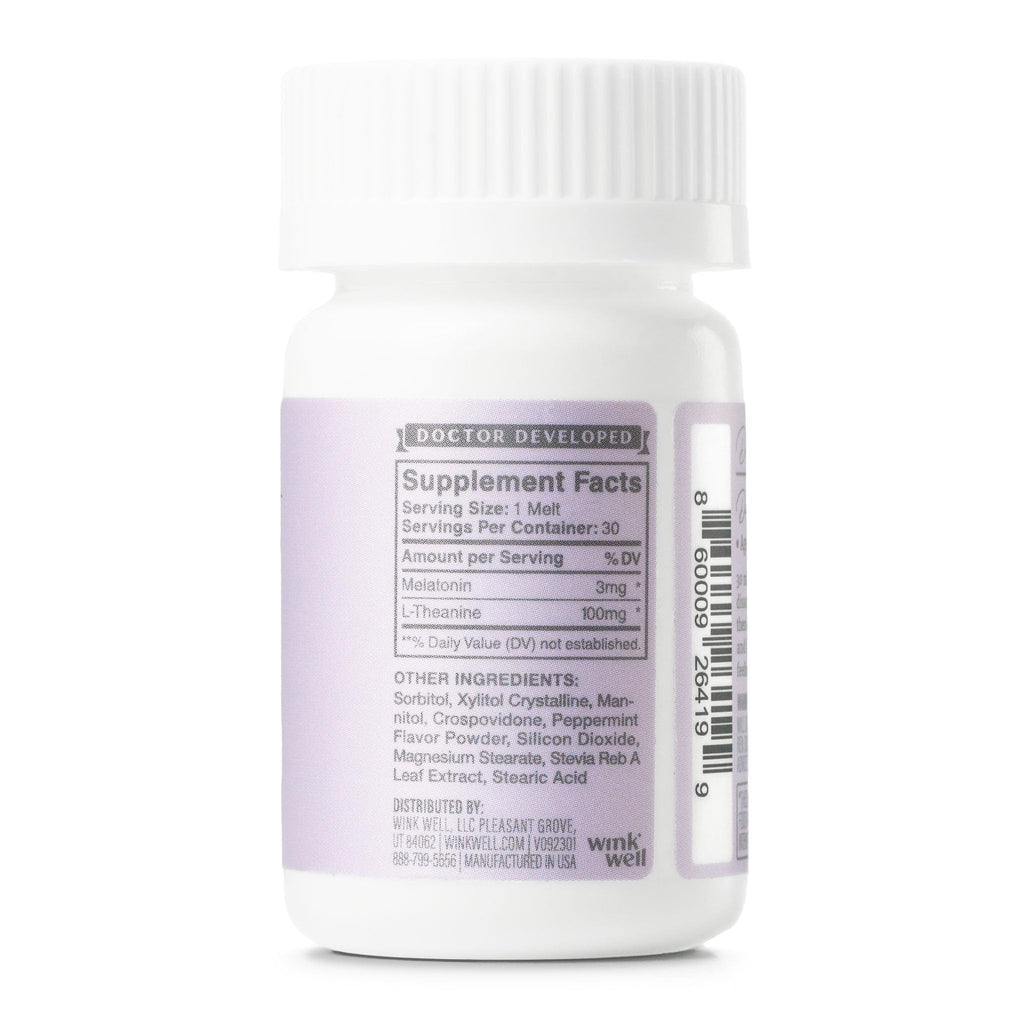 Wink Naturals Wink Well 3 mg Melatonin Sleep Melts - 30 Tablets - image 3