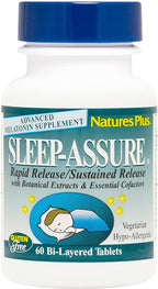 NaturesPlus Melatonin 3 mg Bi-Layered Tablets - 60 Tablets