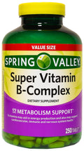 LUAL Spring Valley Super Vitamin B Complex - 250 Tablets