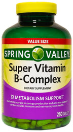 LUAL Spring Valley Super Vitamin B Complex - 250 Tablets