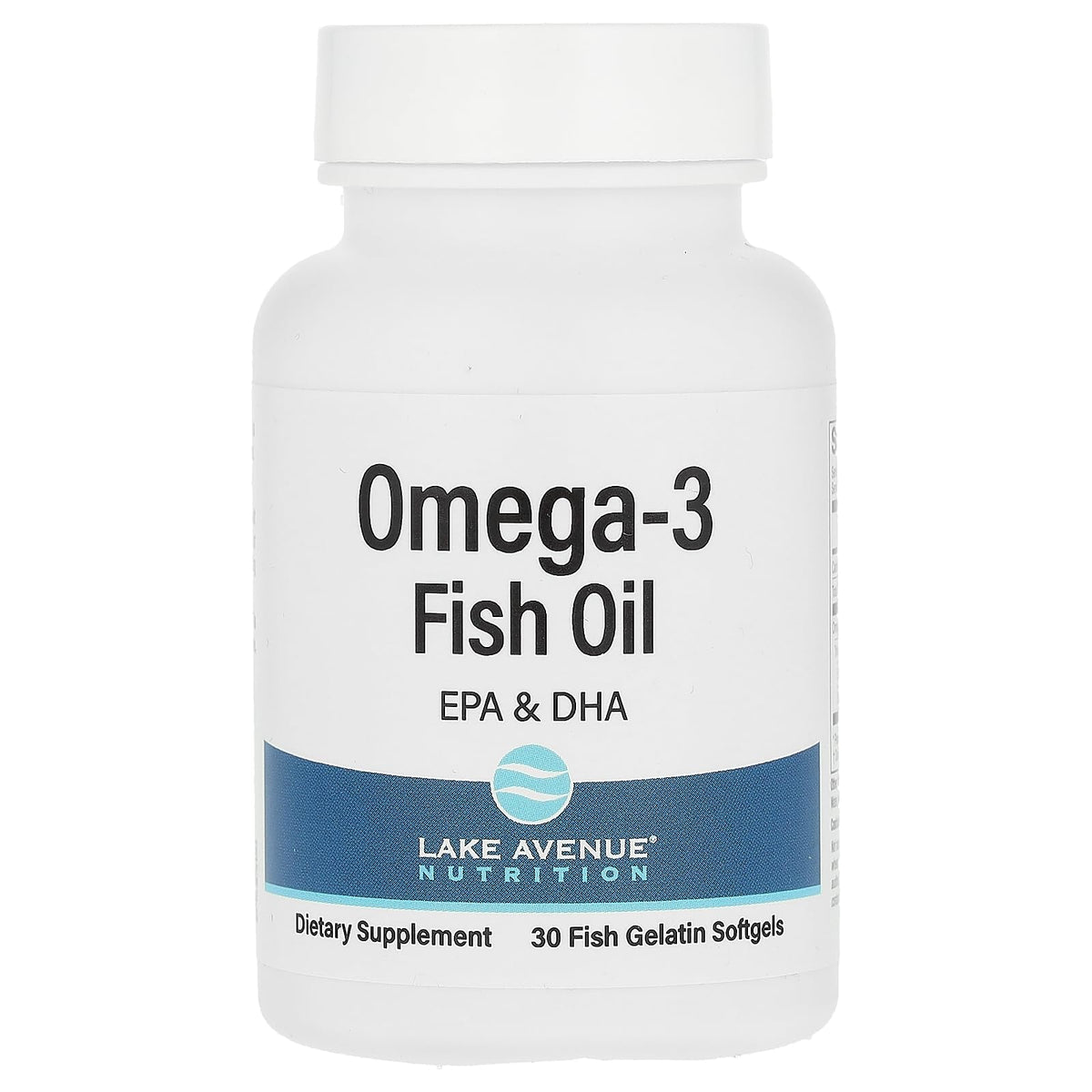 Lake Avenue Nutrition Omega-3 Fish Oil - 30 Softgels