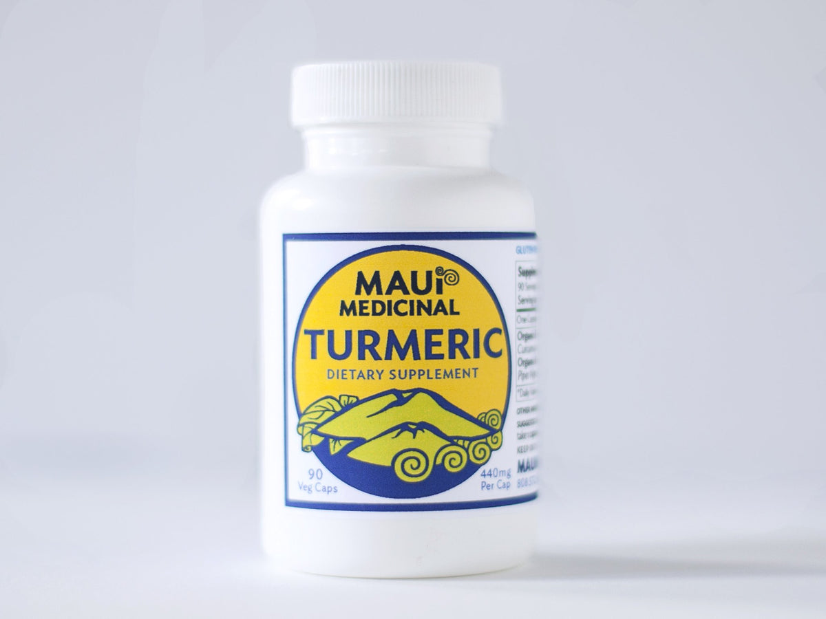 Maui Medicinal Herbs Organic Turmeric & Black Pepper - 90 Vegetarian Capsules