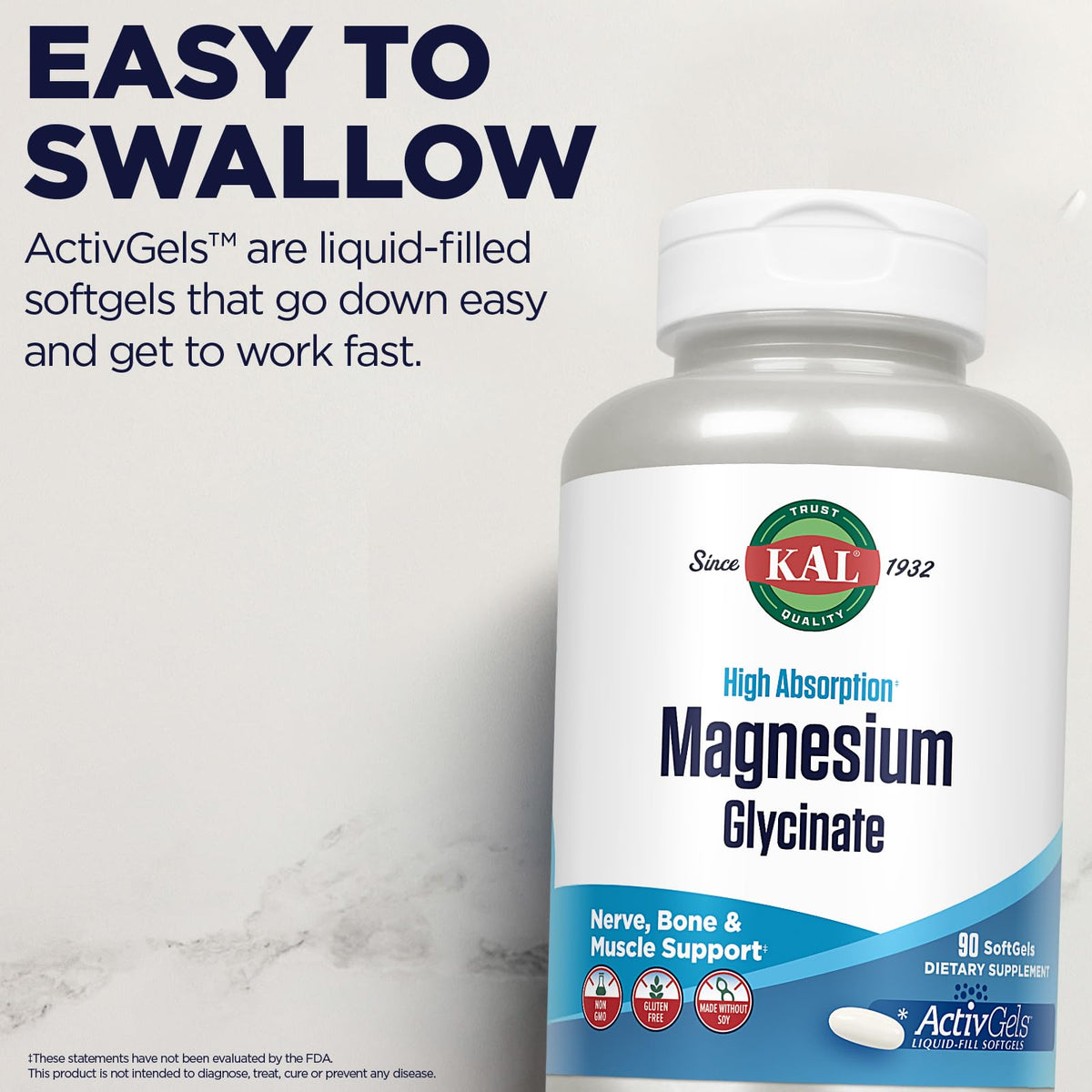 KAL Magnesium Glycinate ActivGels 315mg