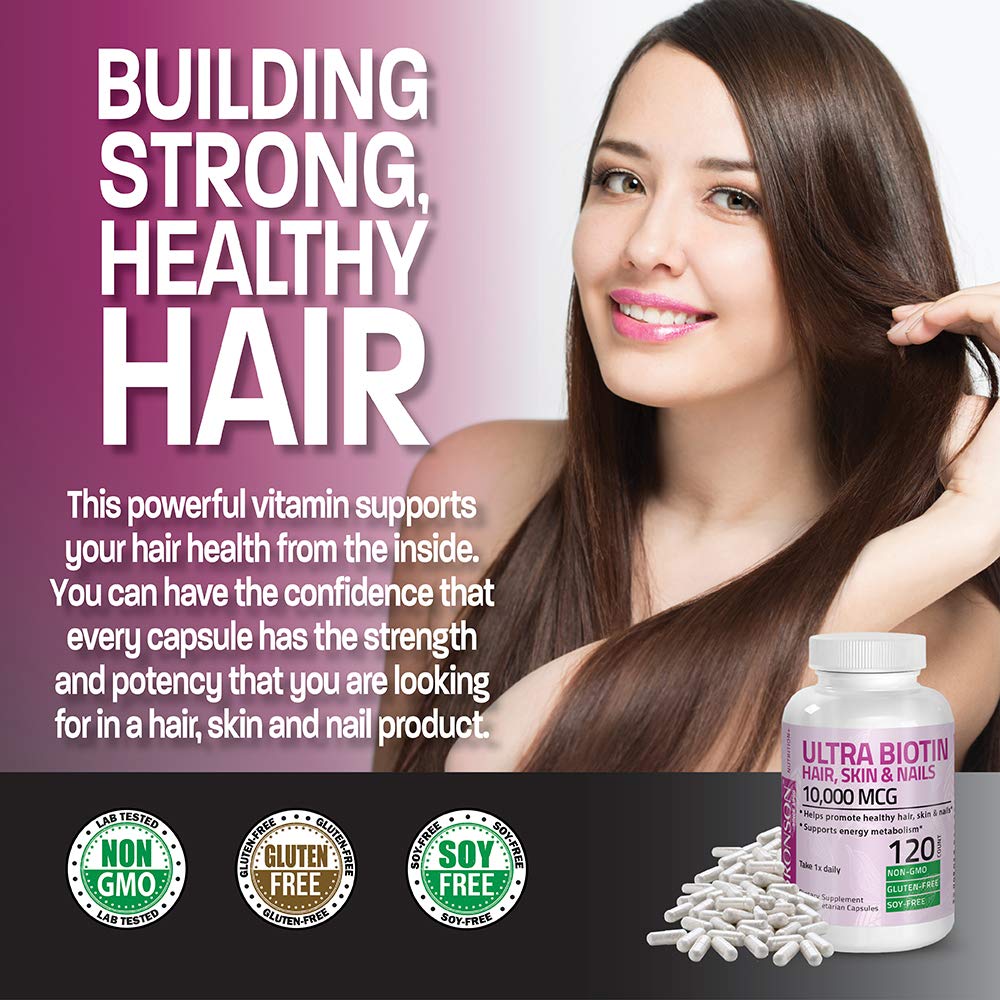 Bronson Ultra Biotin Hair, Skin & Nails - 10,000 mcg