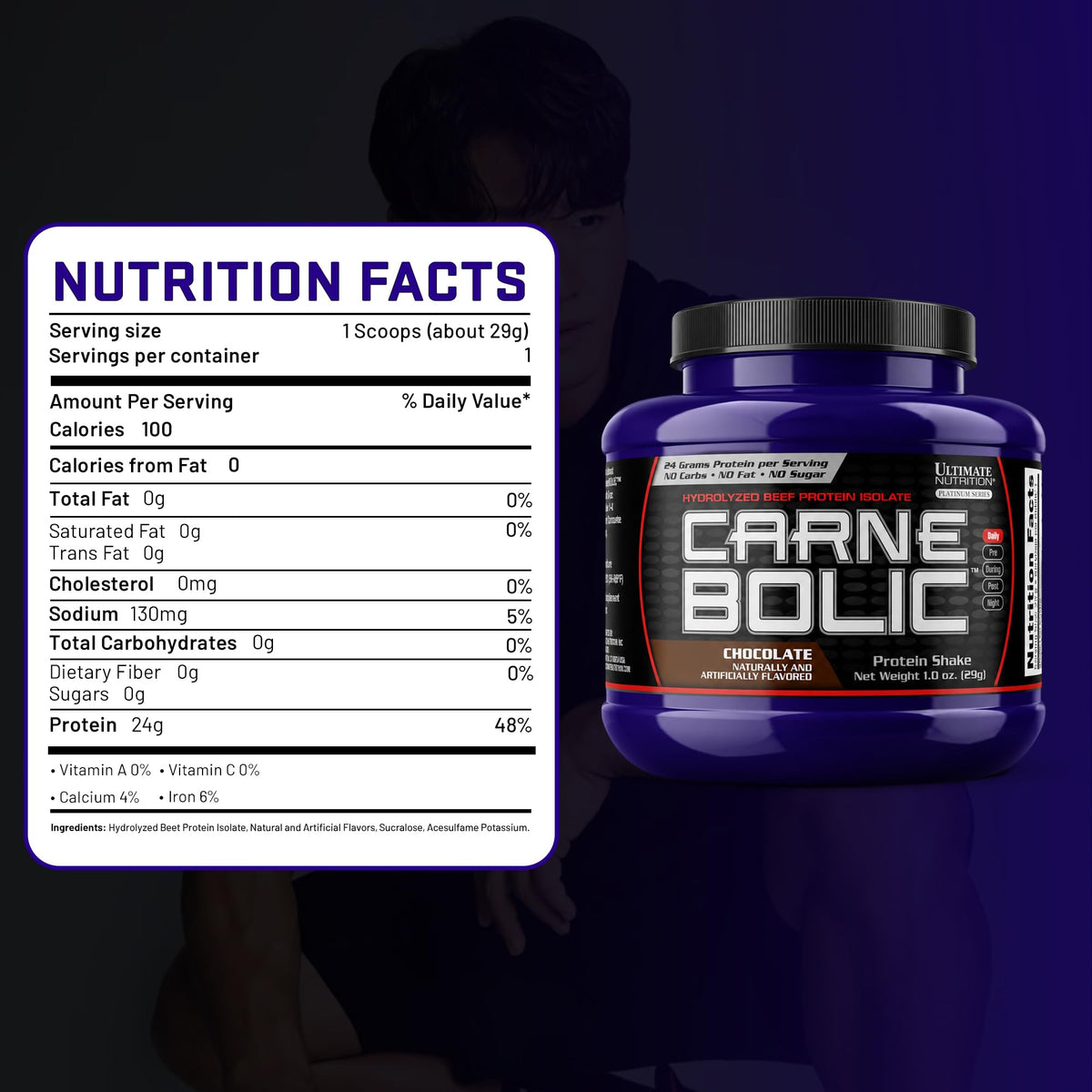 Ultimate Nutrition CarneBOLIC Beef Protein Isolate, Sample Pack