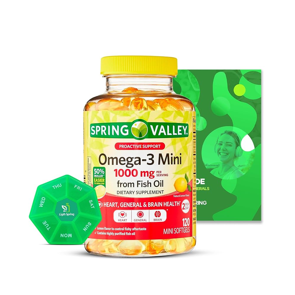 LightSpring Omega-3 Mini Fish Oil Softgels 1000 mg - 120 Softgels