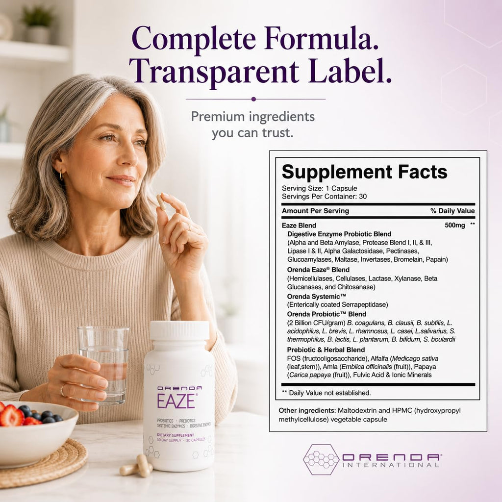 Orenda Eaze 6-in-1 Gut Health Pre Pro Postbiotic - 30 Capsules - image 5
